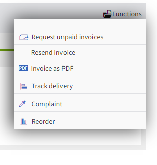 Order overview in order management tool